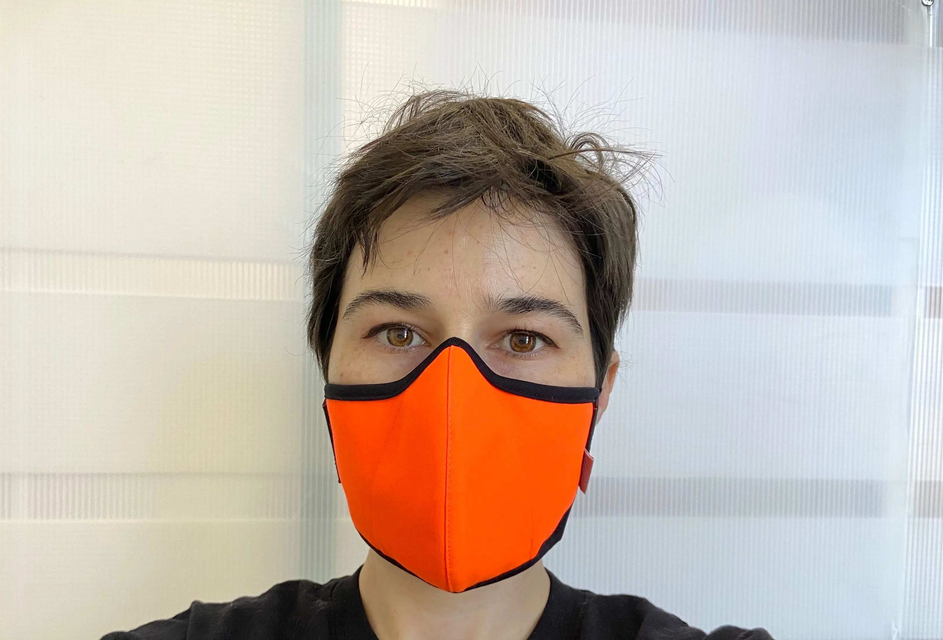 fluorescent orange mask