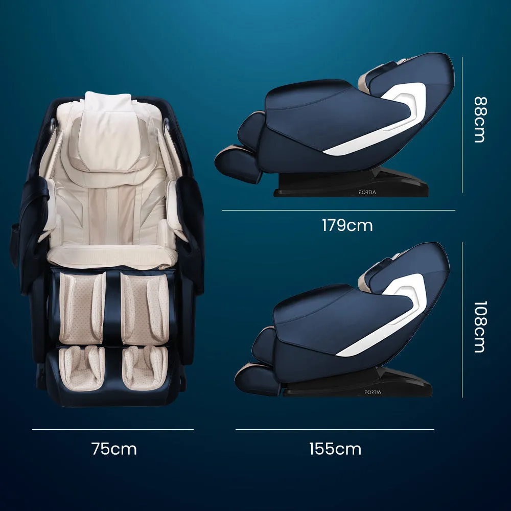 FORTIA Cloud 9 MkII Electric Massage Chair Full Body Zero Gravity with Heat and Bluetooth Navy Blue/Cream