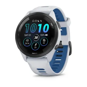 Garmin Forerunner 265 Running Smartwatch - Whitestone & Tidal Blue | 49-GAR-010-02810-11