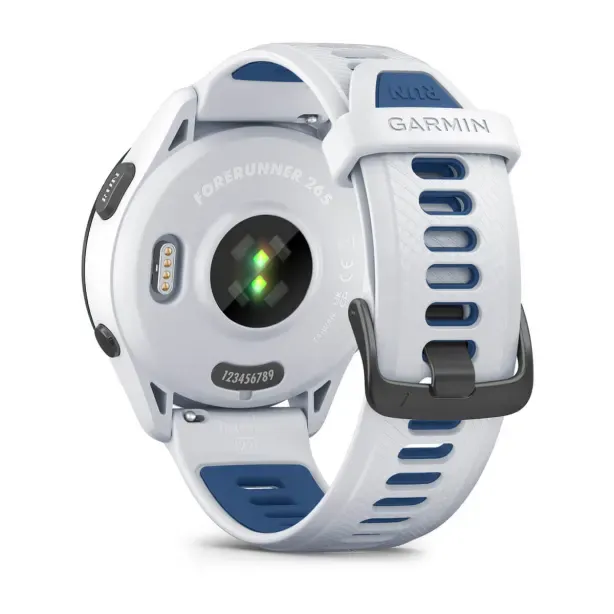 Garmin Forerunner 265 Running Smartwatch - Whitestone & Tidal Blue | 49-GAR-010-02810-11