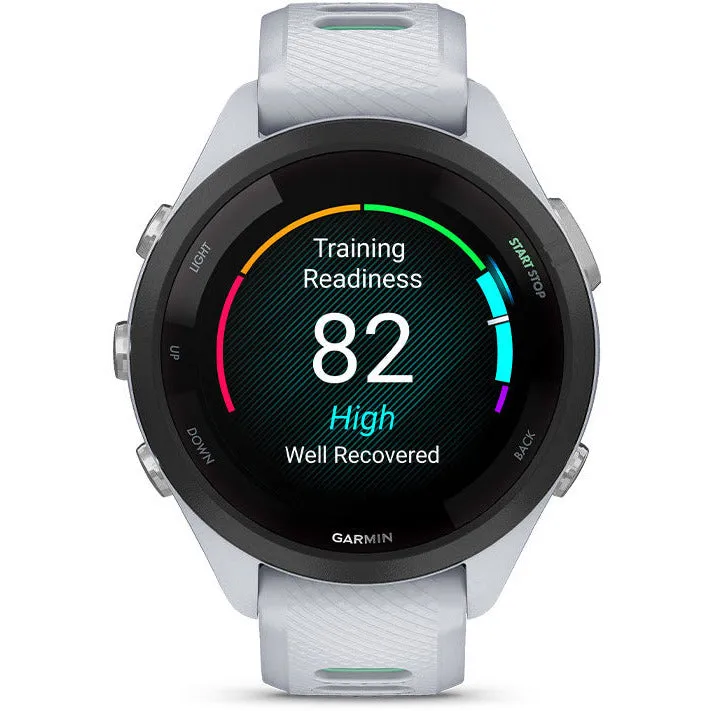 Garmin Forerunner 265S 1.1" Running Smartwatch - Whitestone/Neo Tropick | 49-GAR-010-02810-14