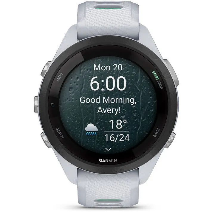 Garmin Forerunner 265S 1.1" Running Smartwatch - Whitestone/Neo Tropick | 49-GAR-010-02810-14