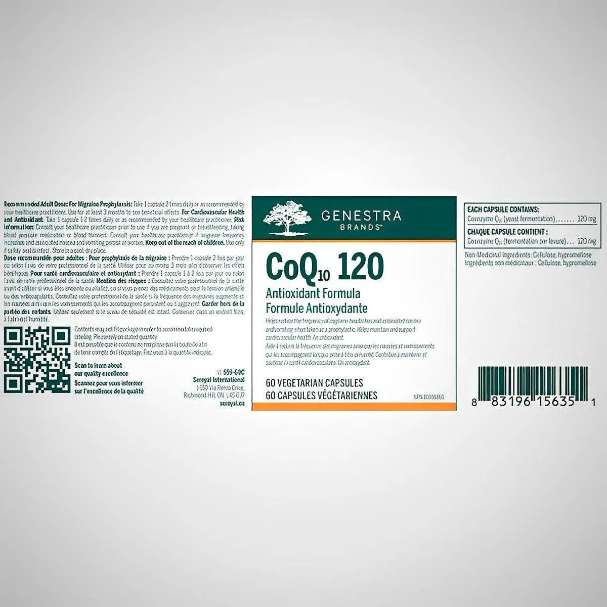 Genestra CoQ10 120 - 60 Veggie Caps