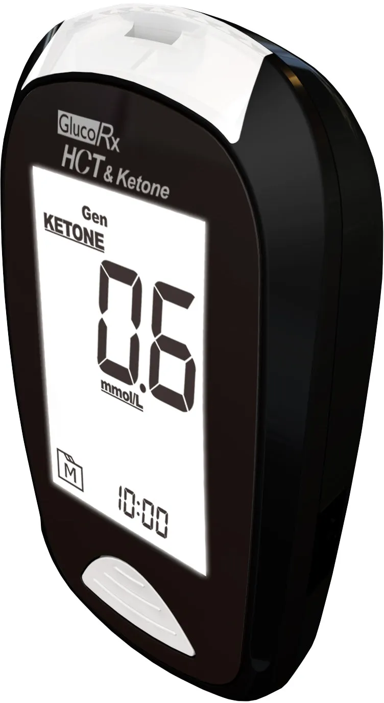 GlucoRx HCT Blood Glucose & Ketone Meter Blood Glucose Monitoring System