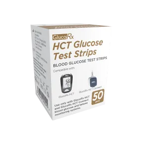 GlucoRx HCT Glucose Test Strips - For GlucoRx HCT Meters - 1 x 50