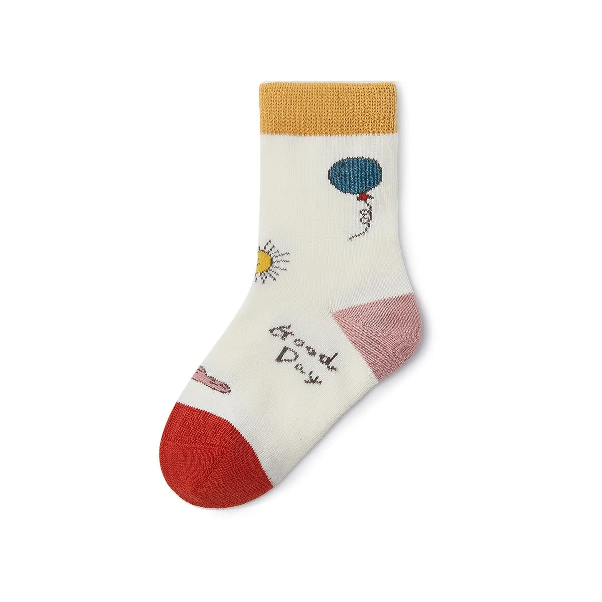 Good Day Warm Breathable Girl 5pcs Crew Socks Set
