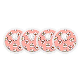 Happy Flowers Sticker Designed for the FreeStyle Libre 3 Sensor