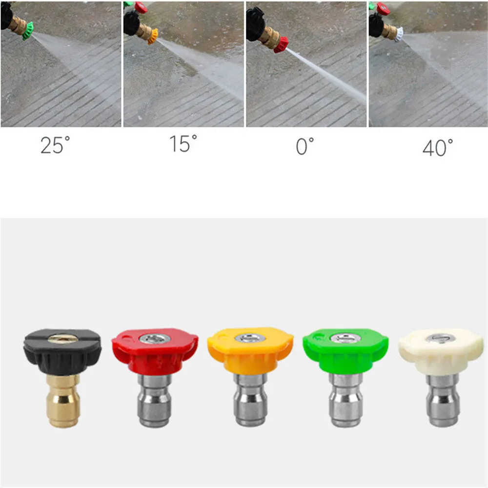 High Pressure Washer Gun Set Kit Spray Jet with 5 Spray Nozzles Tips Handheld Car Foam Wash Cleaning Washing Sprayer
