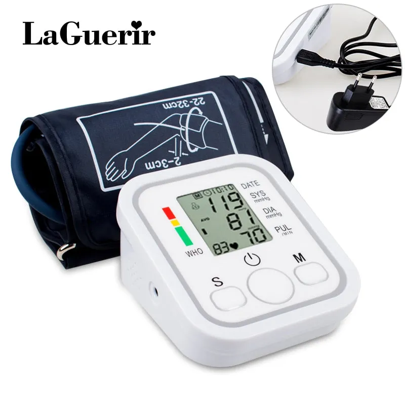 Home Health Care 1pcs Digital Lcd Upper Arm Blood Pressure Monitor Heart Beat Meter Machine Tonometer for Measuring Automatic