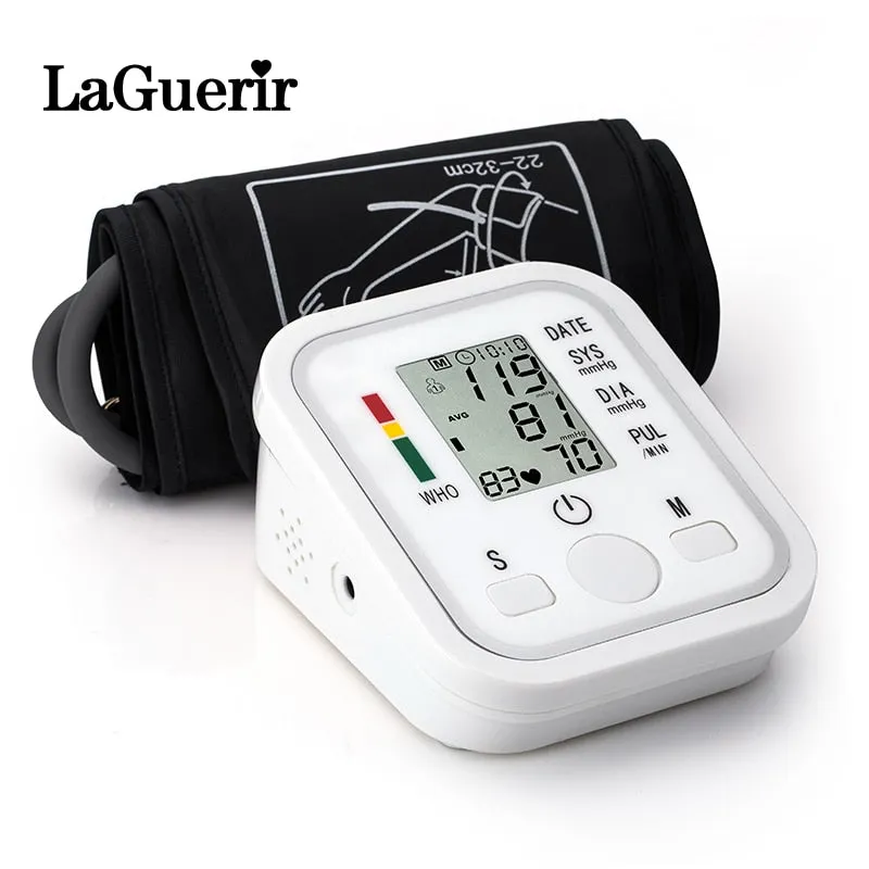 Home Health Care 1pcs Digital Lcd Upper Arm Blood Pressure Monitor Heart Beat Meter Machine Tonometer for Measuring Automatic