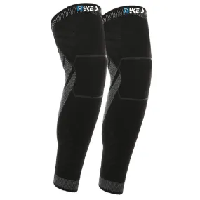 Hykes Orthopedic Knee & Calf Compression Sleeve with Anti Slip, Leg Compression for sports Gym Running Cycling Jogging Workout Pain Relief Injury Protection Sweat Resistant - Pair (Color : Grey , Size : Large)