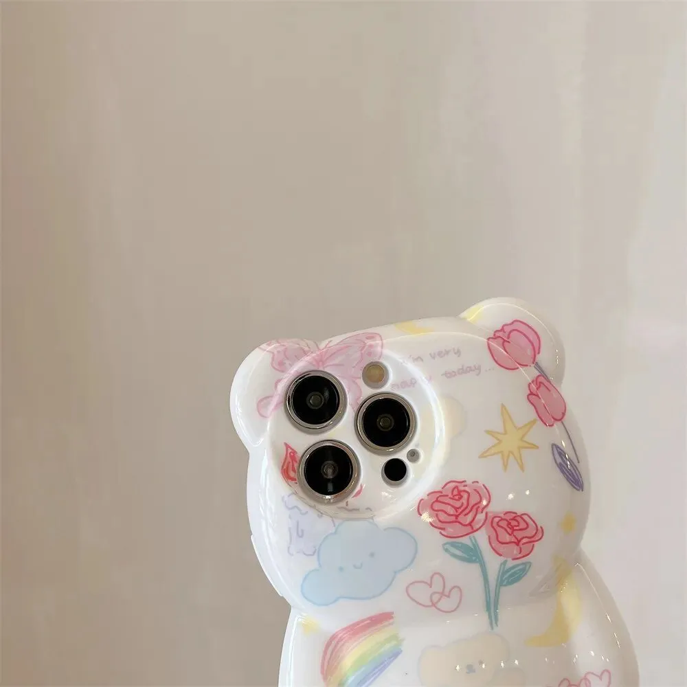 Kawaii 3D Bear iPhone Case