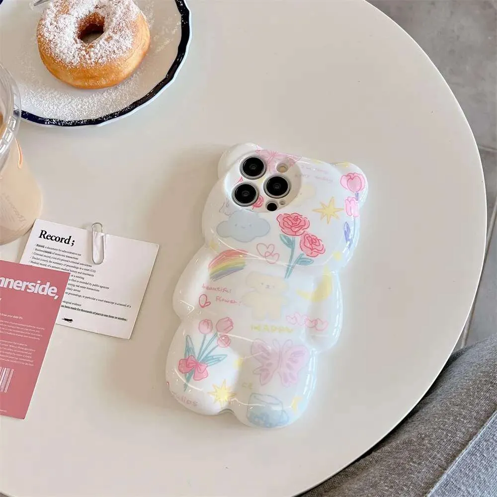 Kawaii 3D Bear iPhone Case