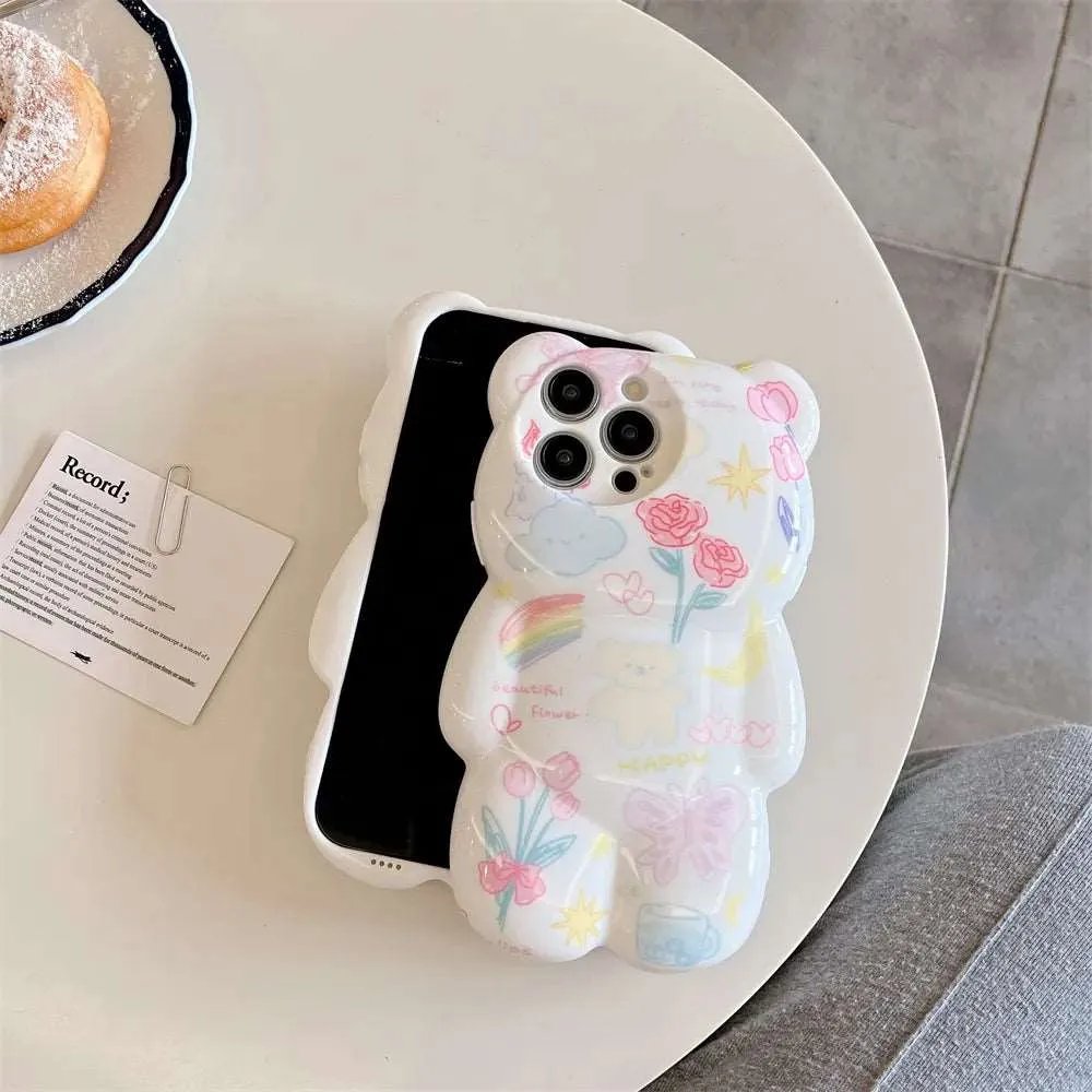 Kawaii 3D Bear iPhone Case