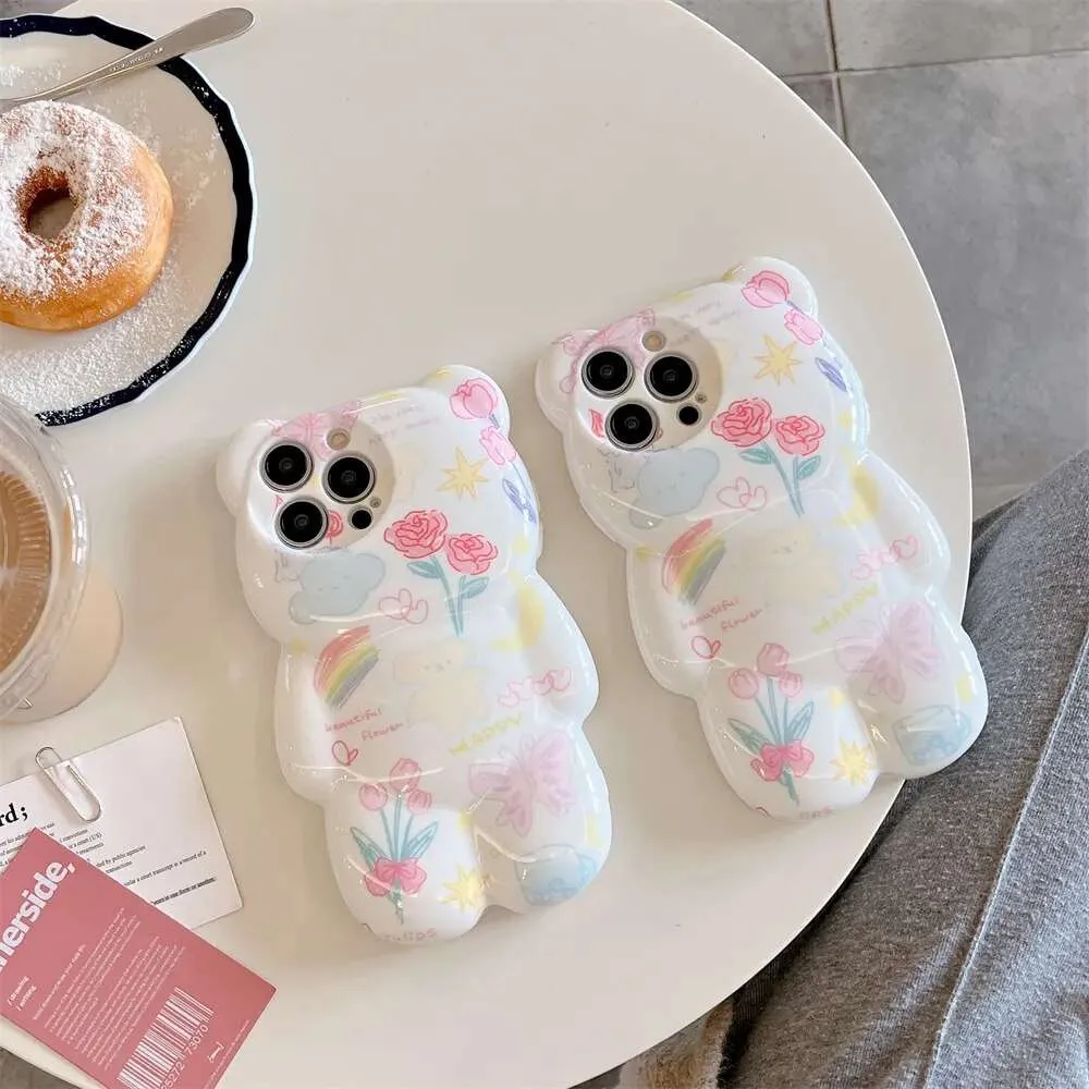 Kawaii 3D Bear iPhone Case