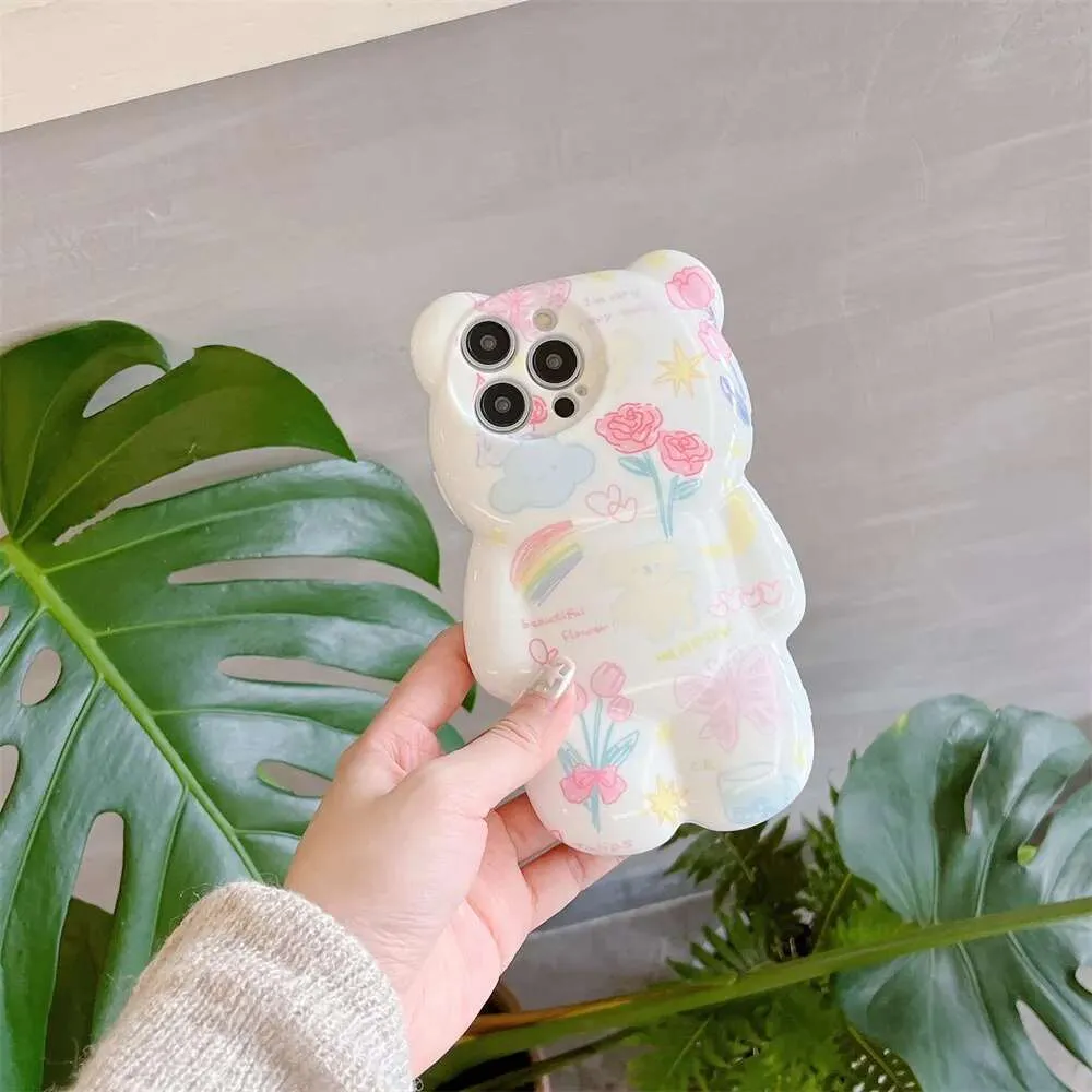 Kawaii 3D Bear iPhone Case