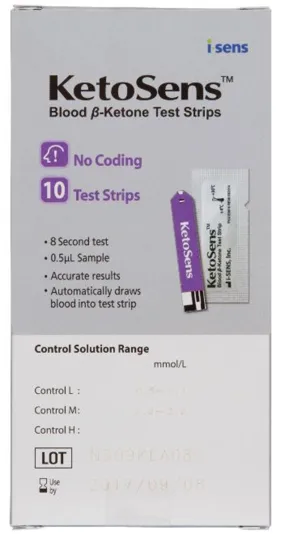 KetoSens Ketone Test Strips 10pk