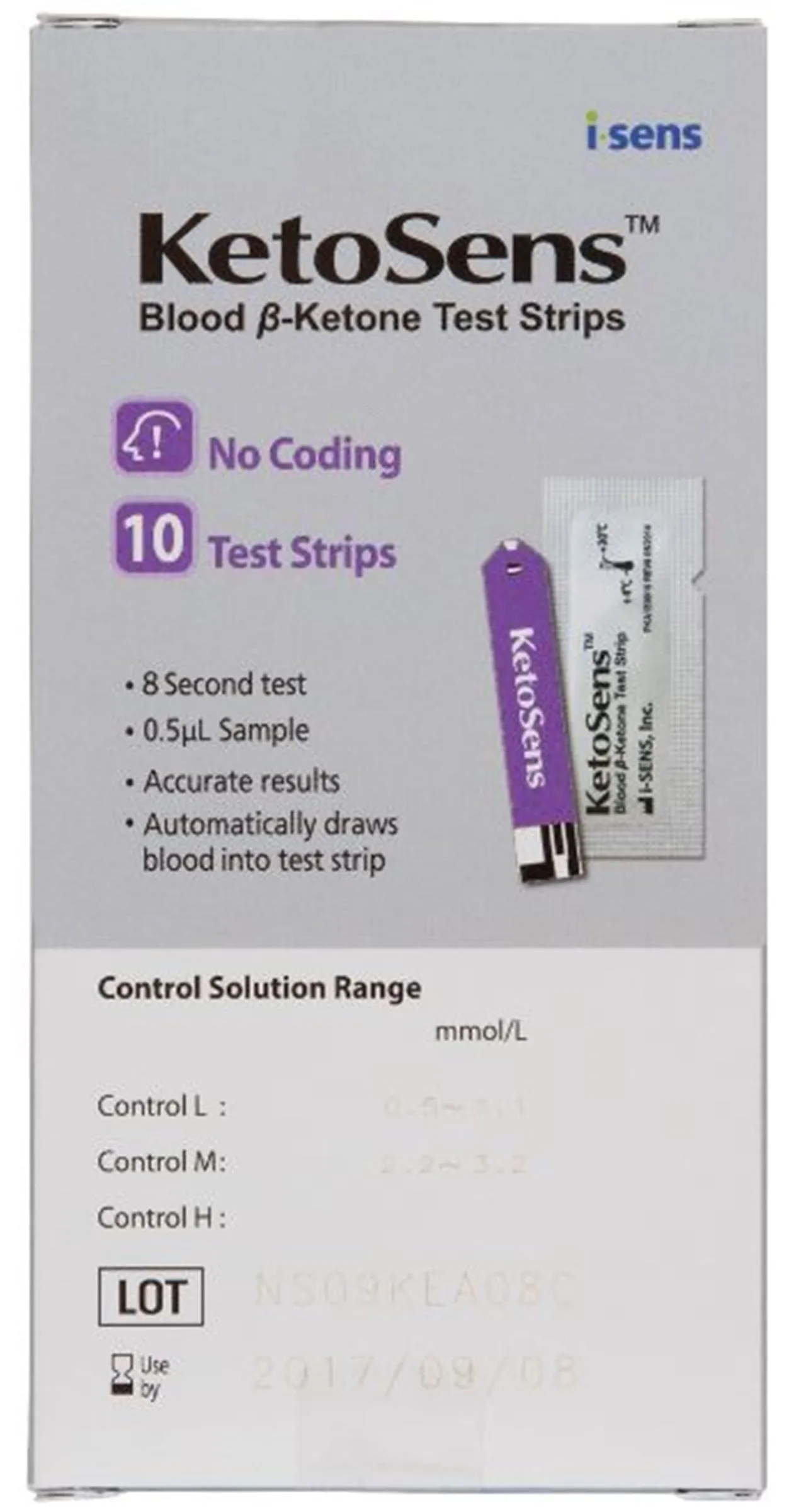 KetoSens Ketone Test Strips 10pk