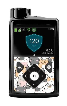 Kitty Cartoon for Medtronic MiniMed 770G & 780G