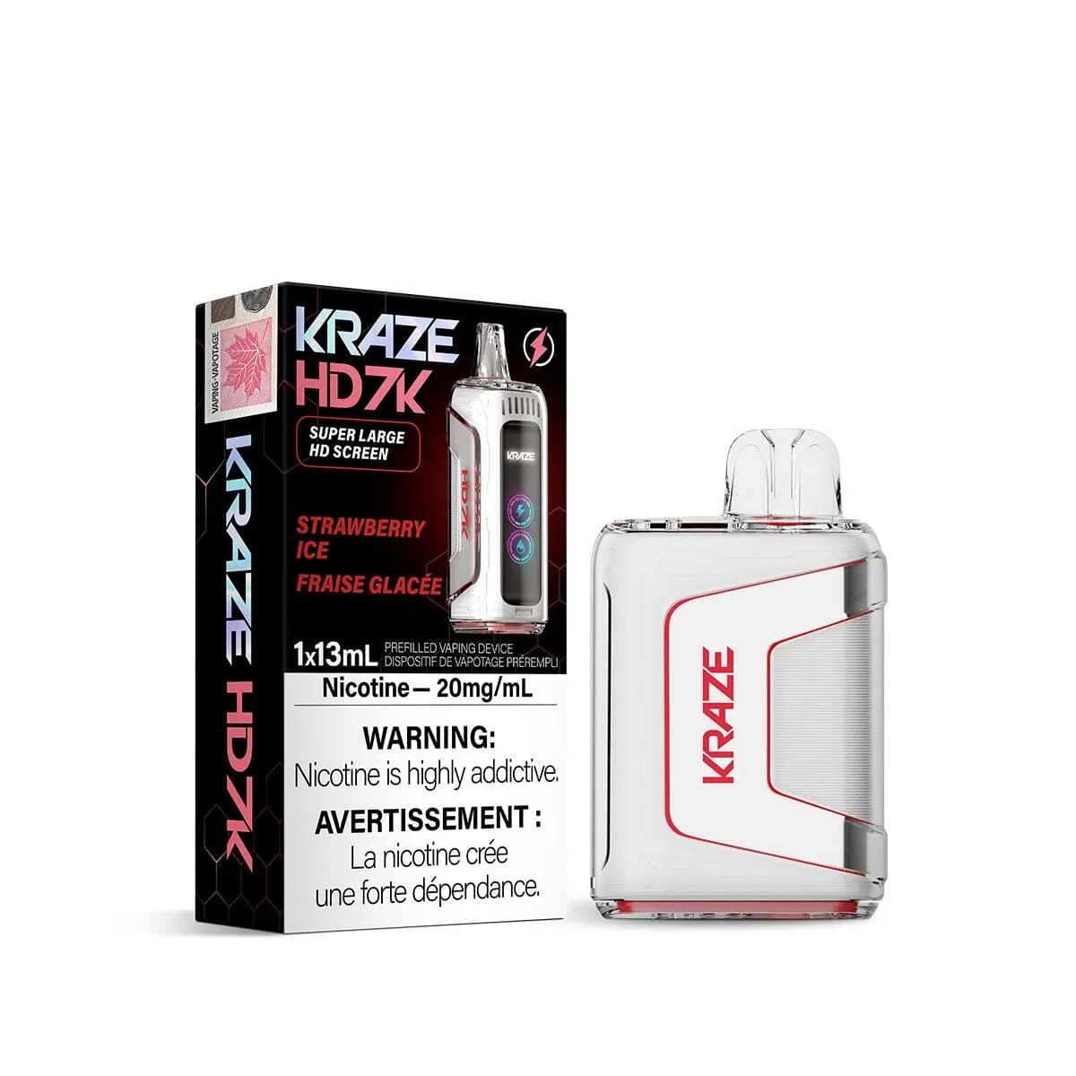 Kraze HD 7000 Strawberry Ice Disposable Vape Pen