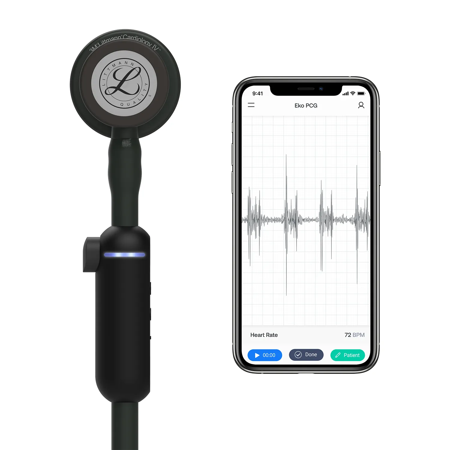 Littmann CORE Digital Stethoscope 8490 - Black - Over Engraved
