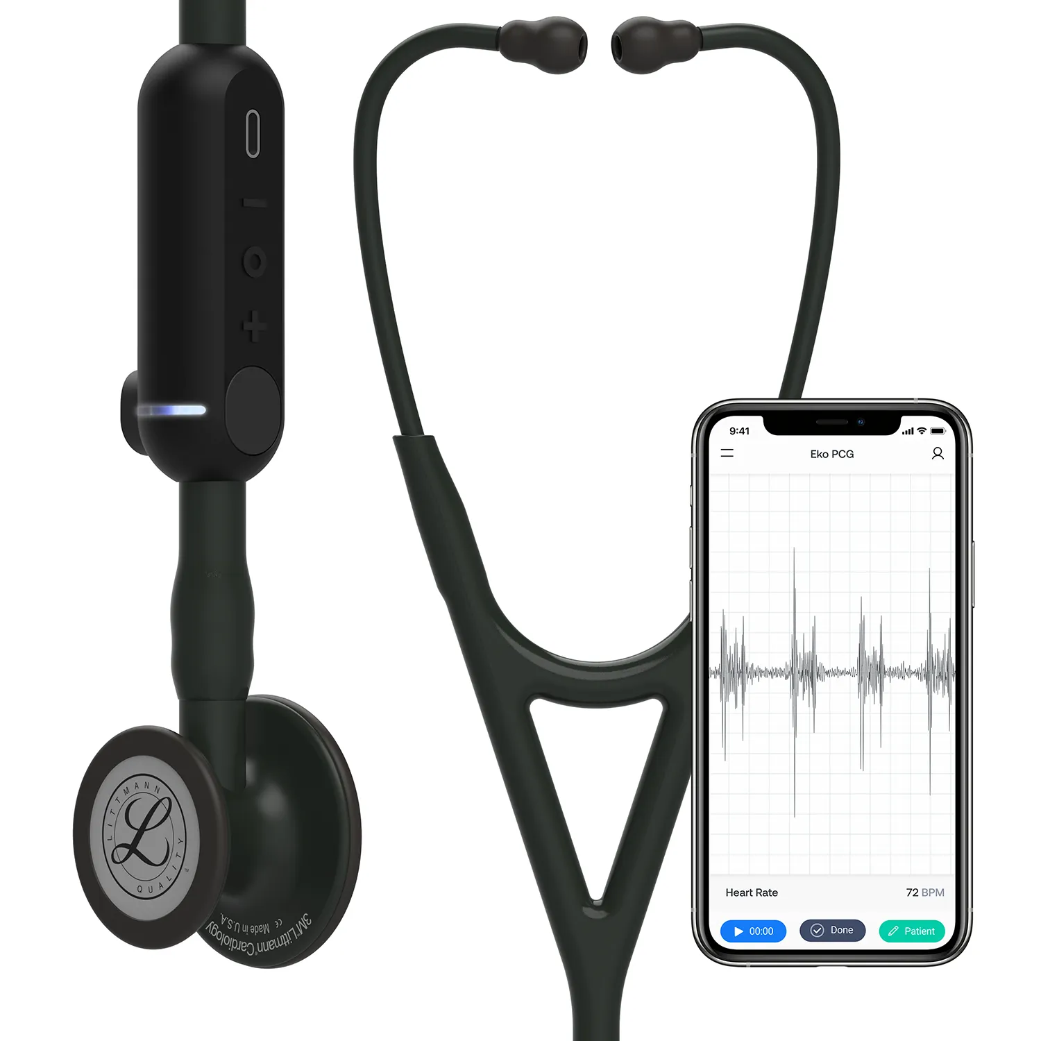 Littmann CORE Digital Stethoscope 8490 - Black - Over Engraved