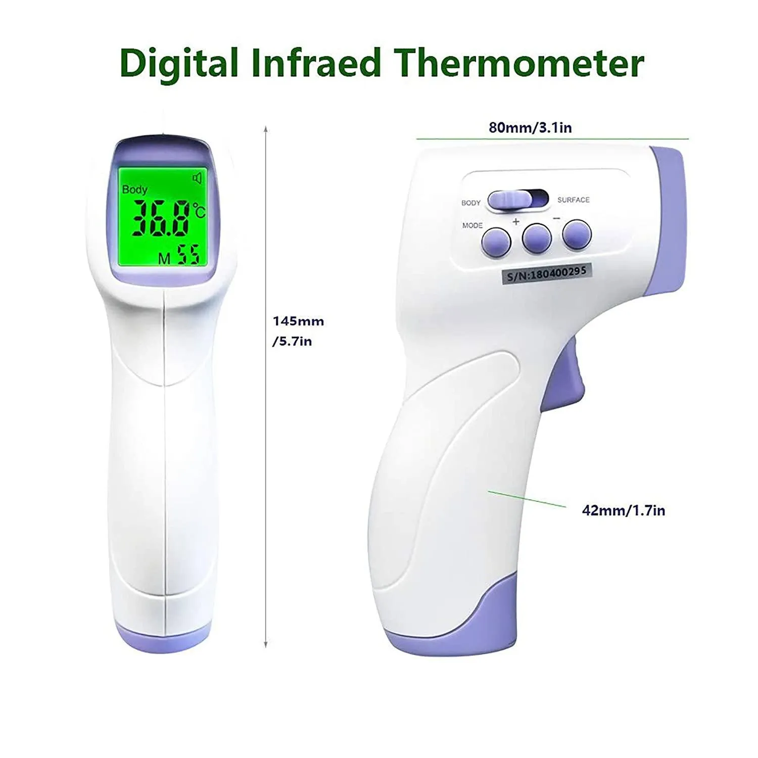 Medical Professional Infrared Thermometer Digital Non-Contact Laser Gun - F103