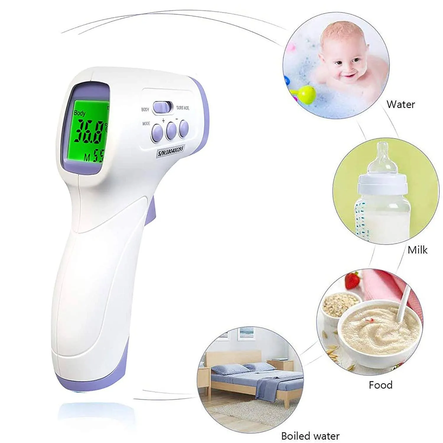 Medical Professional Infrared Thermometer Digital Non-Contact Laser Gun - F103