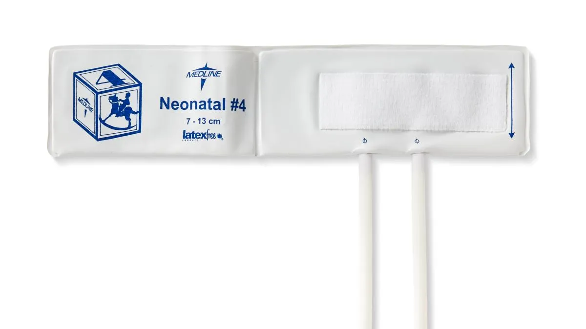 Medline Vinyl Double-Tube Neonatal BP Cuffs with Luer Connector