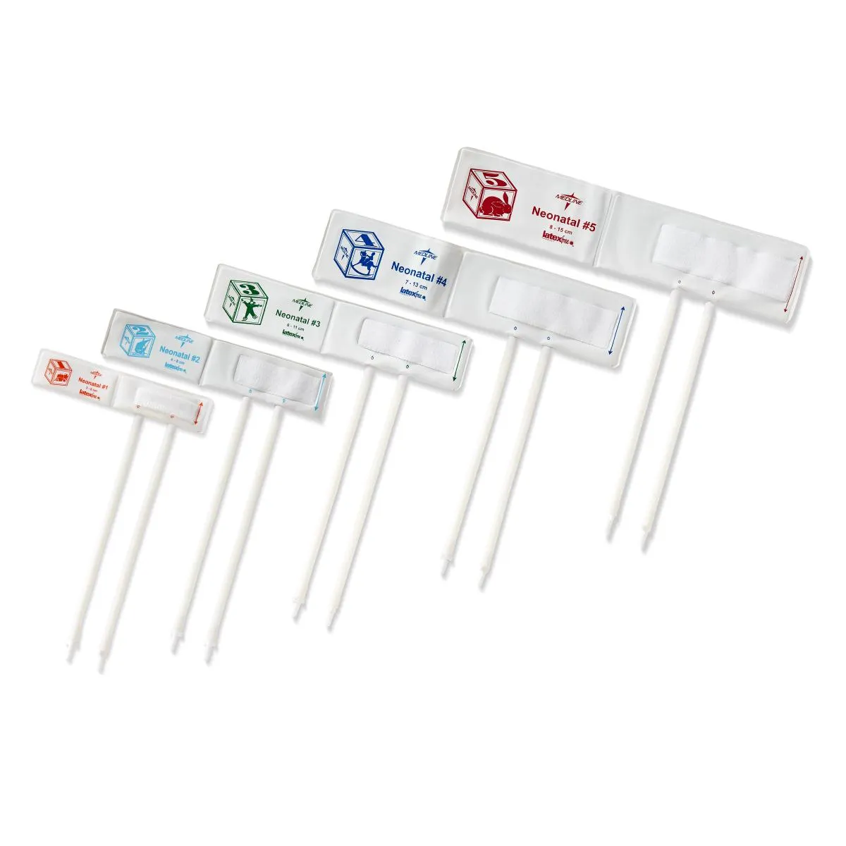 Medline Vinyl Double-Tube Neonatal BP Cuffs with Luer Connector