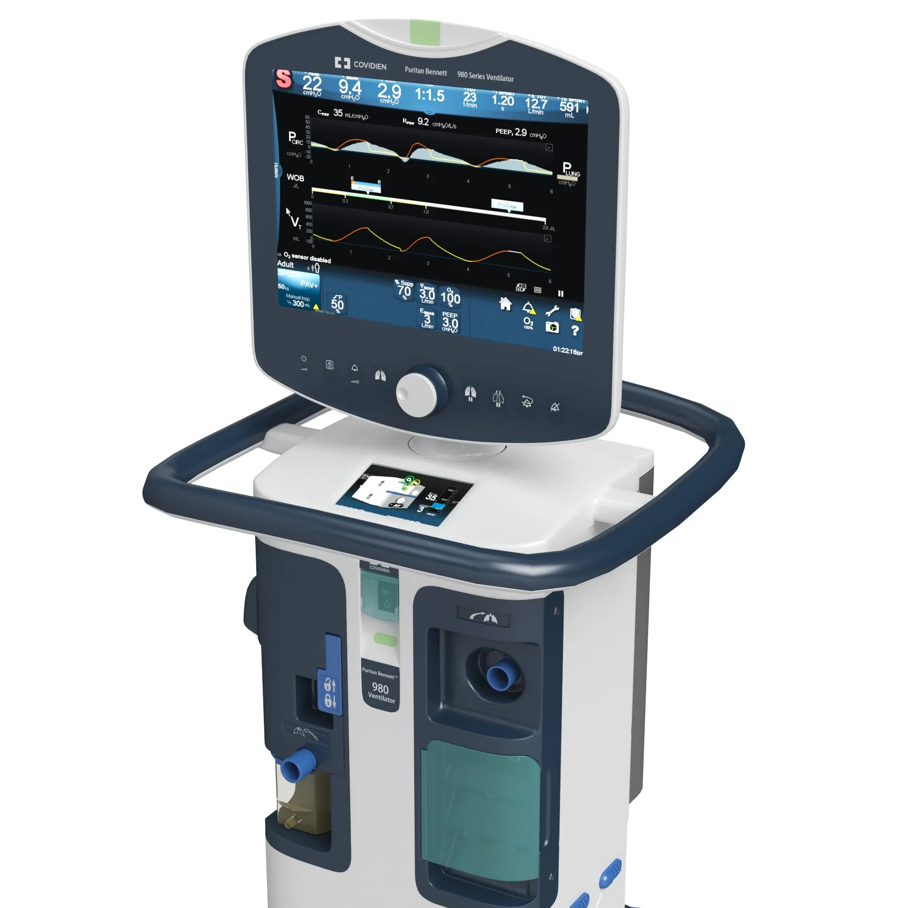 Medtronic Covidien Puritan Bennett 980 Ventilator Series 3D Model