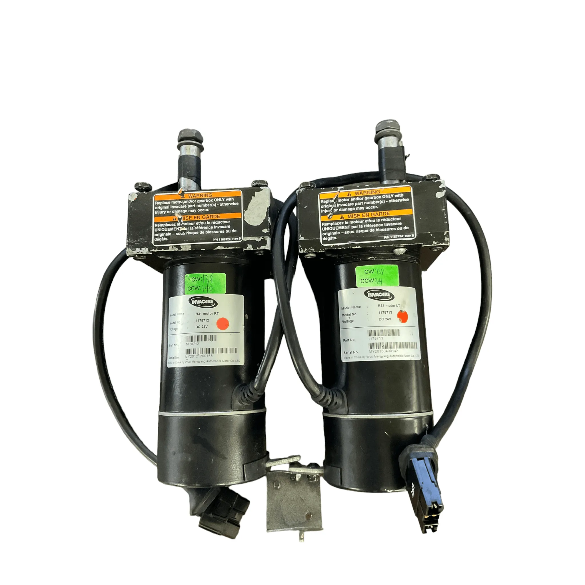 Motors for Invacare Pronto Air Personal Transporter Power | 1178713 | 1178712 | 1182791 | 1182790