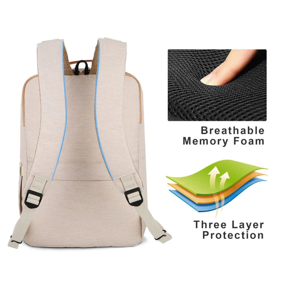Multifunctional USB Charging Notebook Computer Backpack for Students and Travelers