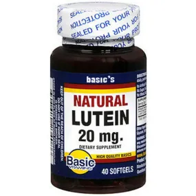 Natural Lutein 20 mg Softgels by Basic Drugs 40 Count