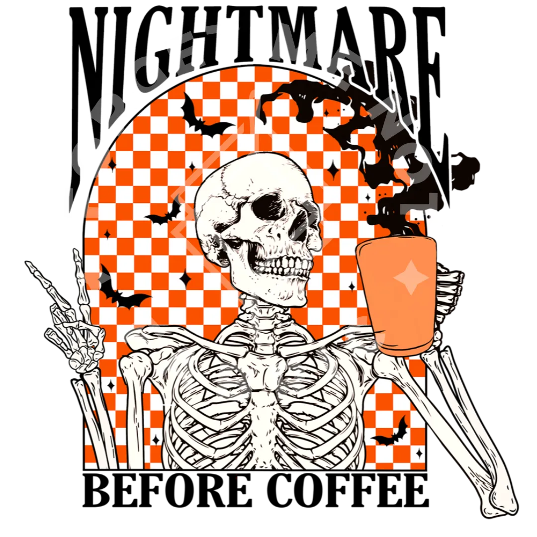 Nightmare Before Coffee, Fall Sublimation Heat Transfer