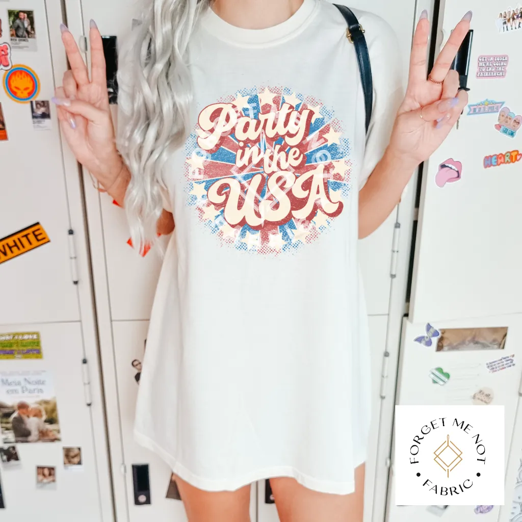 Party in the USA, Sublimation Heat Transfer