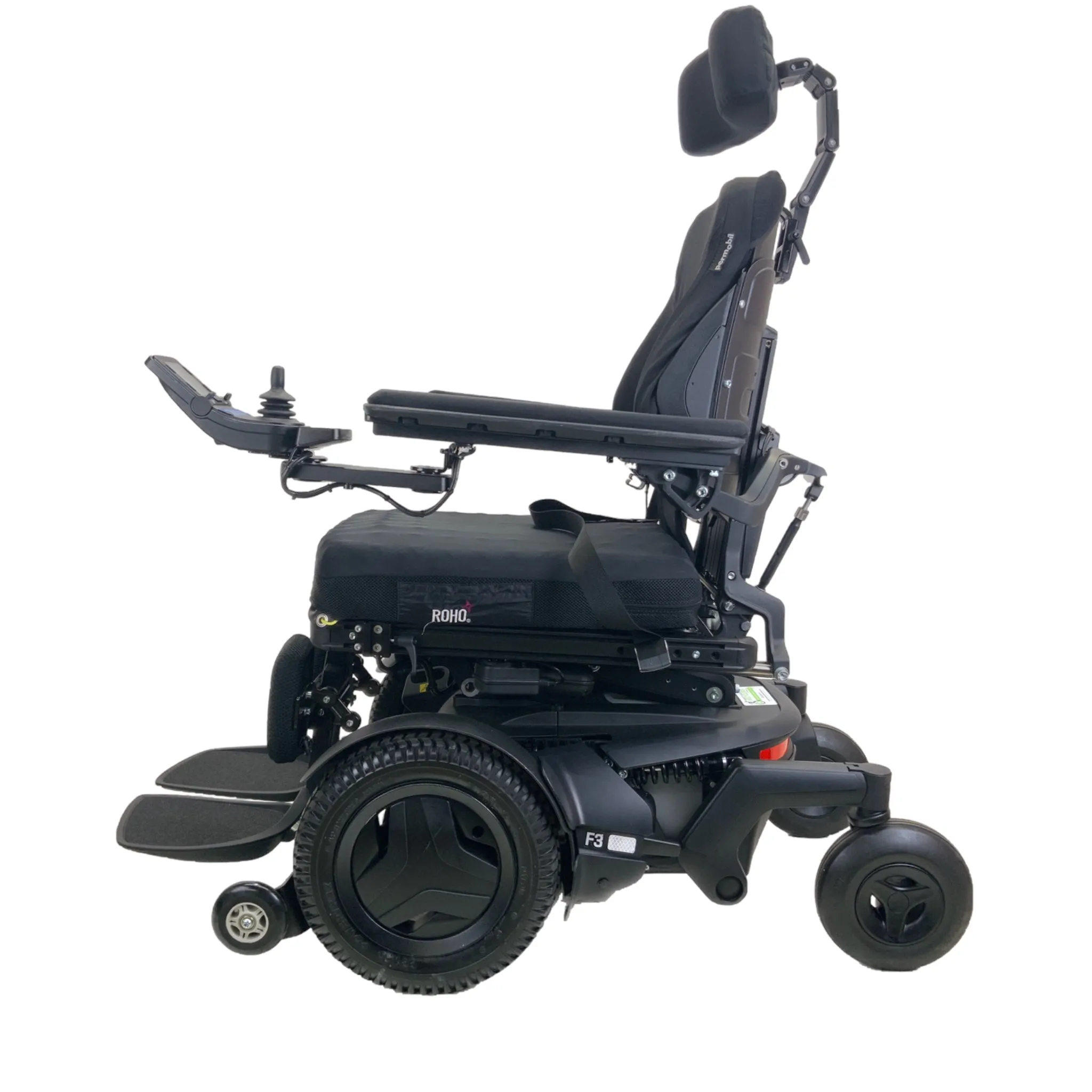Permobil F3 Rehab Power Chair - Tilt, Recline, Power Legs | 17" x 21" Seat | Only 4 Miles!