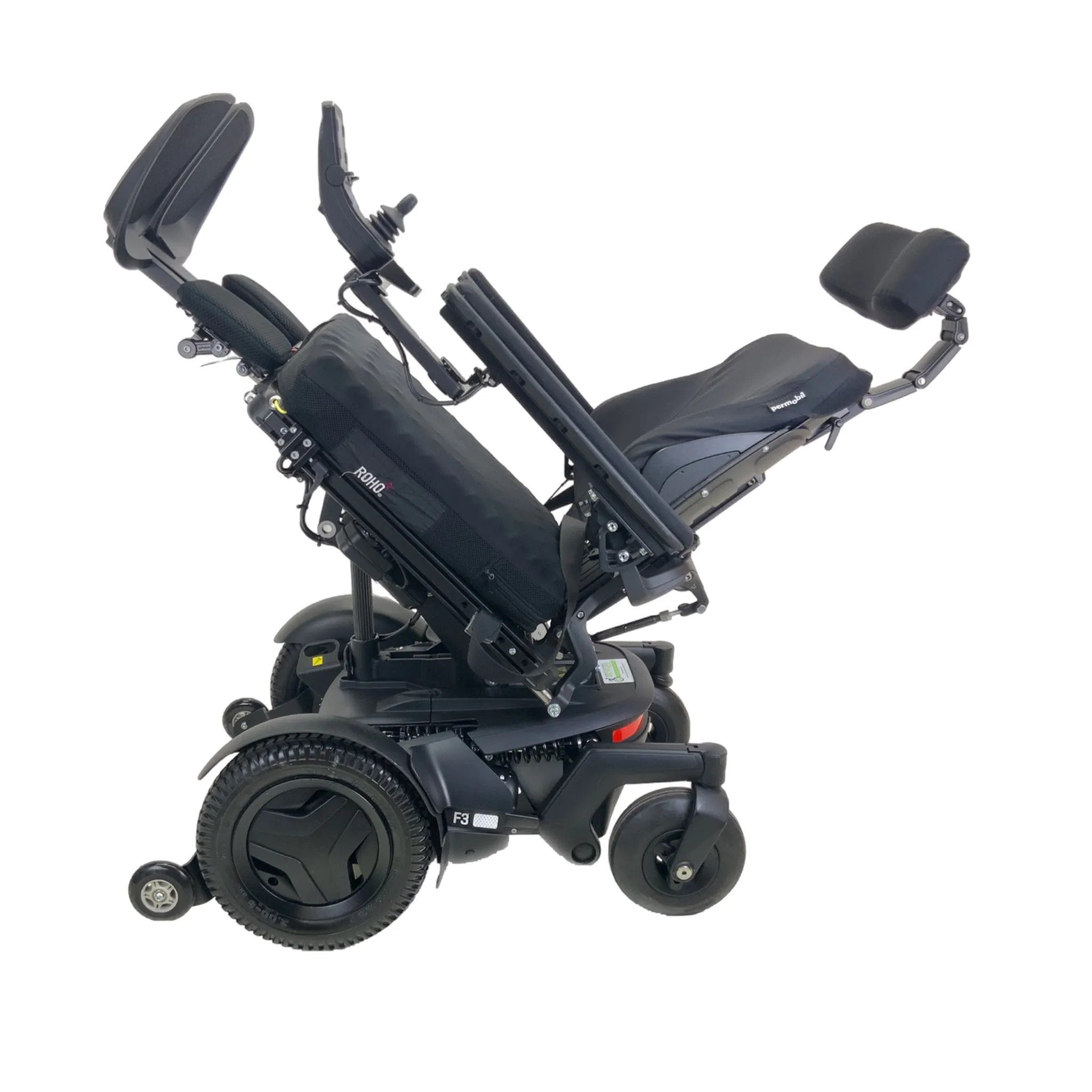 Permobil F3 Rehab Power Chair - Tilt, Recline, Power Legs | 17" x 21" Seat | Only 4 Miles!