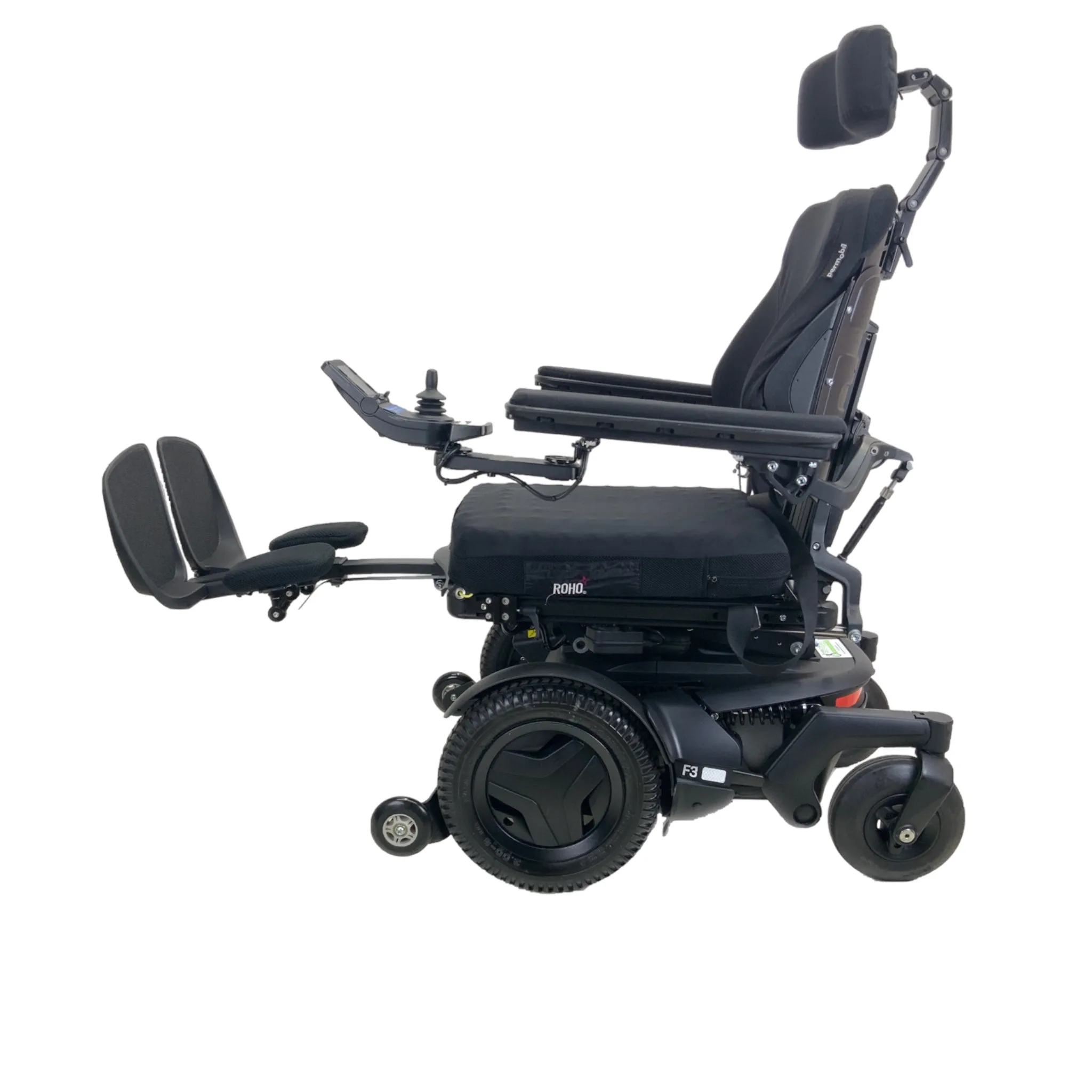 Permobil F3 Rehab Power Chair - Tilt, Recline, Power Legs | 17" x 21" Seat | Only 4 Miles!