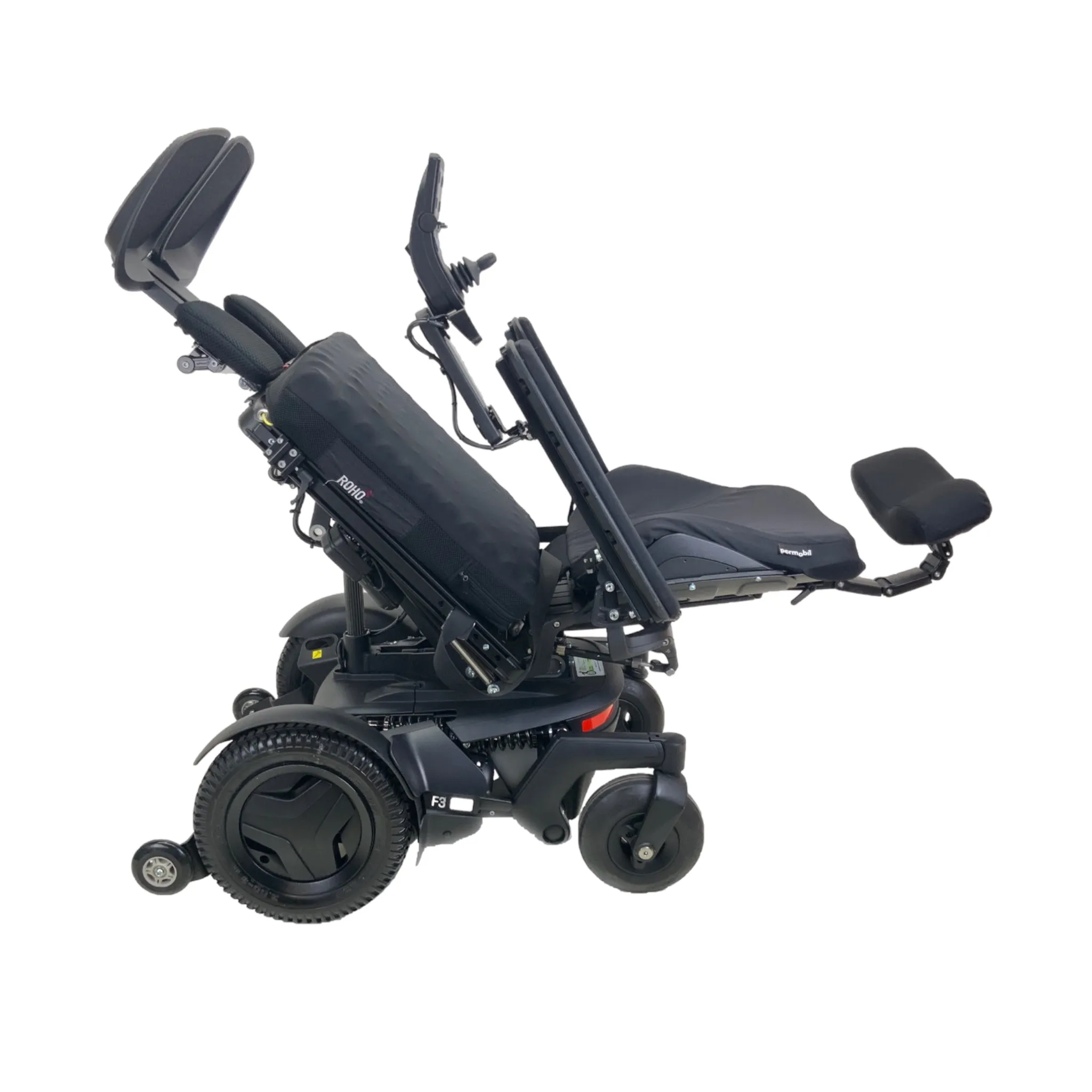 Permobil F3 Rehab Power Chair - Tilt, Recline, Power Legs | 17" x 21" Seat | Only 4 Miles!
