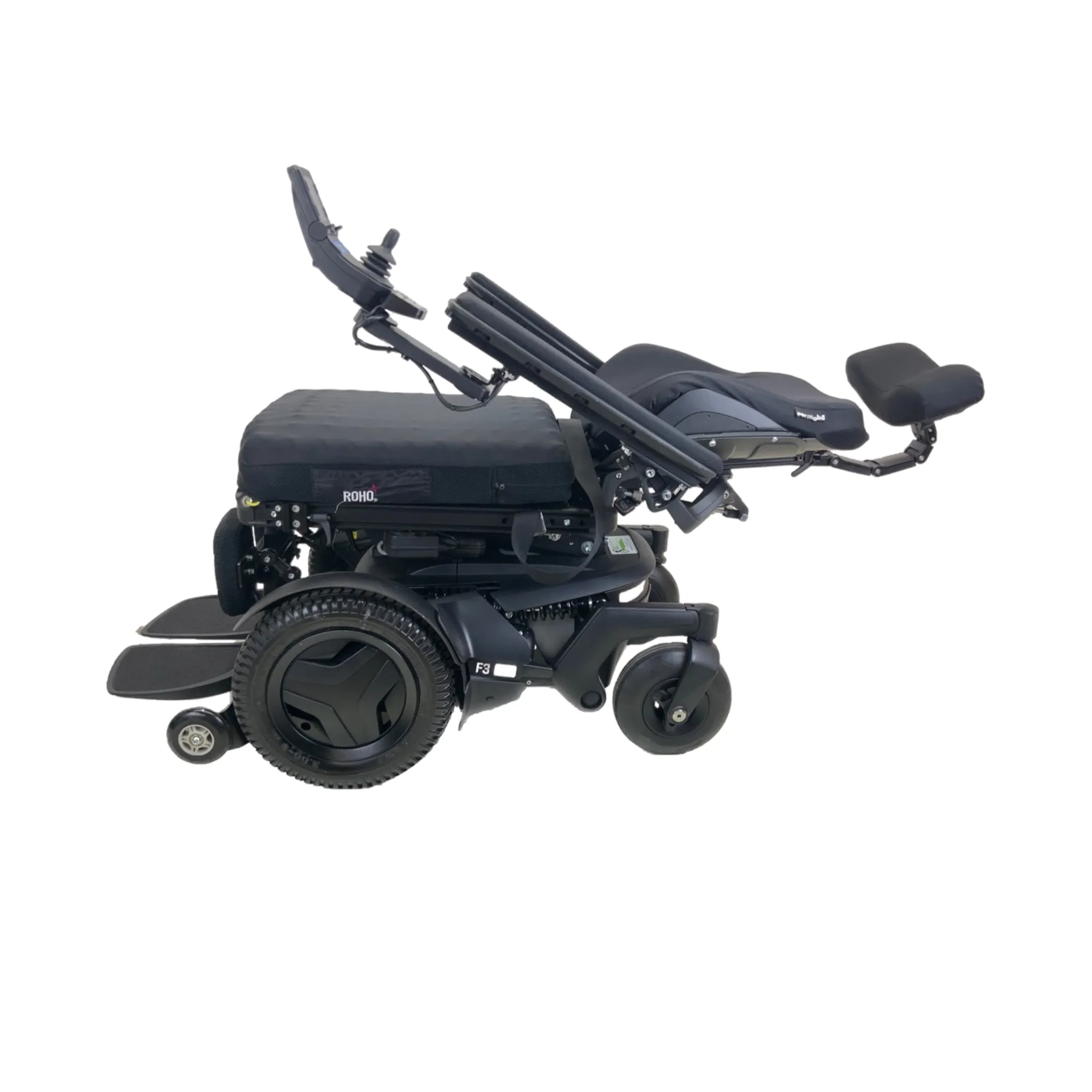 Permobil F3 Rehab Power Chair - Tilt, Recline, Power Legs | 17" x 21" Seat | Only 4 Miles!