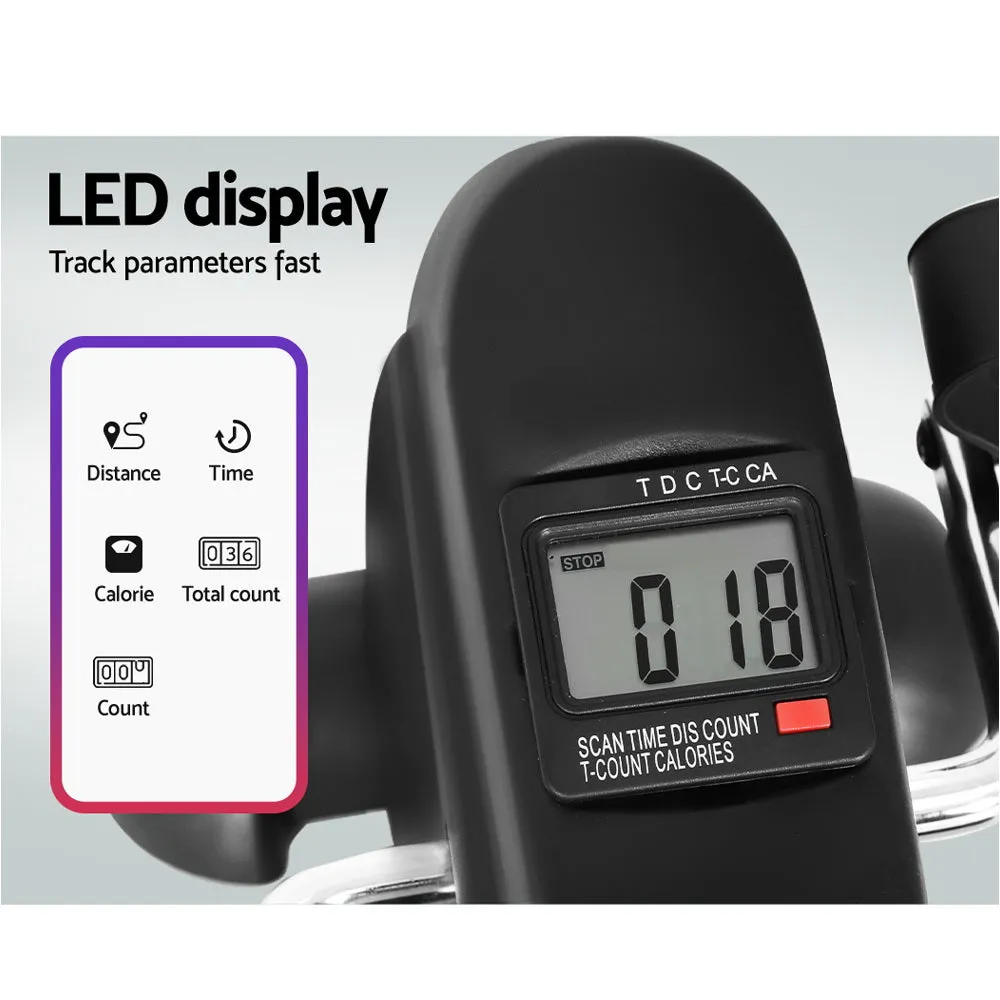 Portable Pedal Exerciser w/ LED Display, Quiet, & Adjustable Resistance - Everfit