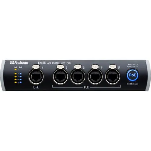 PreSonus SW5E 5-Port Avb Switch With PoE