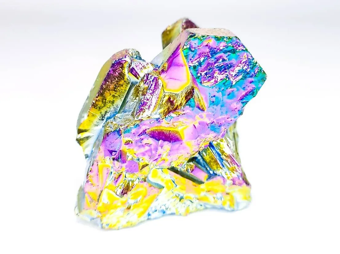 Rainbow Titanium Aura Quartz Clusters 137gm