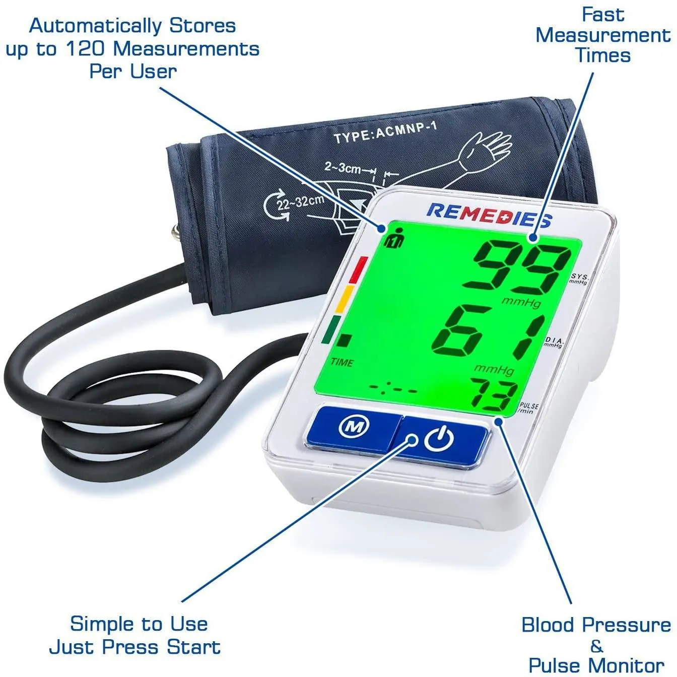 Remedies Automatic Blood Pressure Monitor