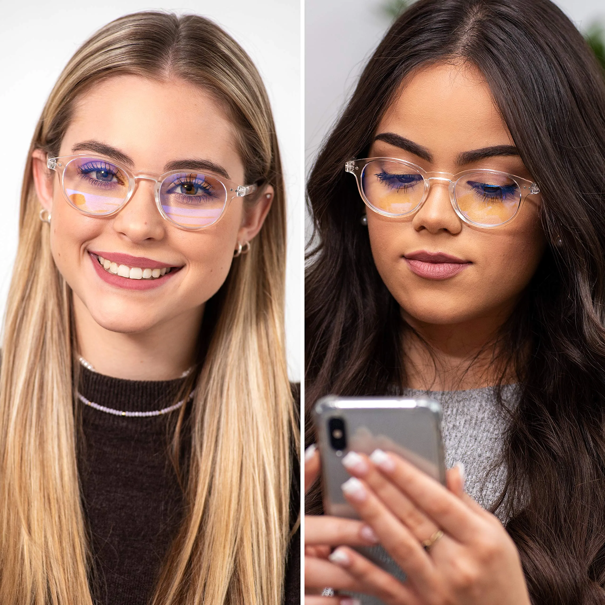 Round-Blue-Light-Blocking-Reading-Glasses-Clear-1-75-Magnification-Computer-Glasses