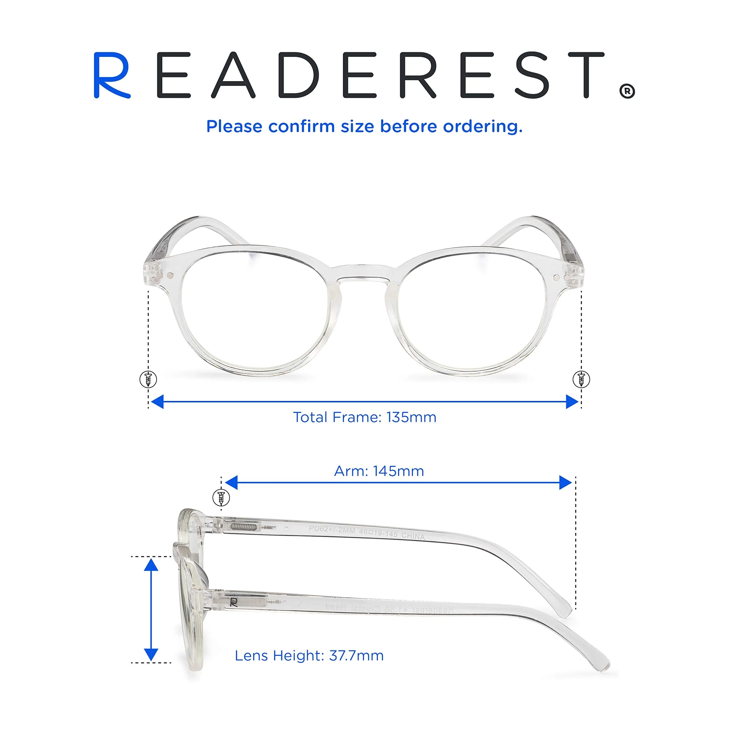 Round-Blue-Light-Blocking-Reading-Glasses-Clear-1-75-Magnification-Computer-Glasses