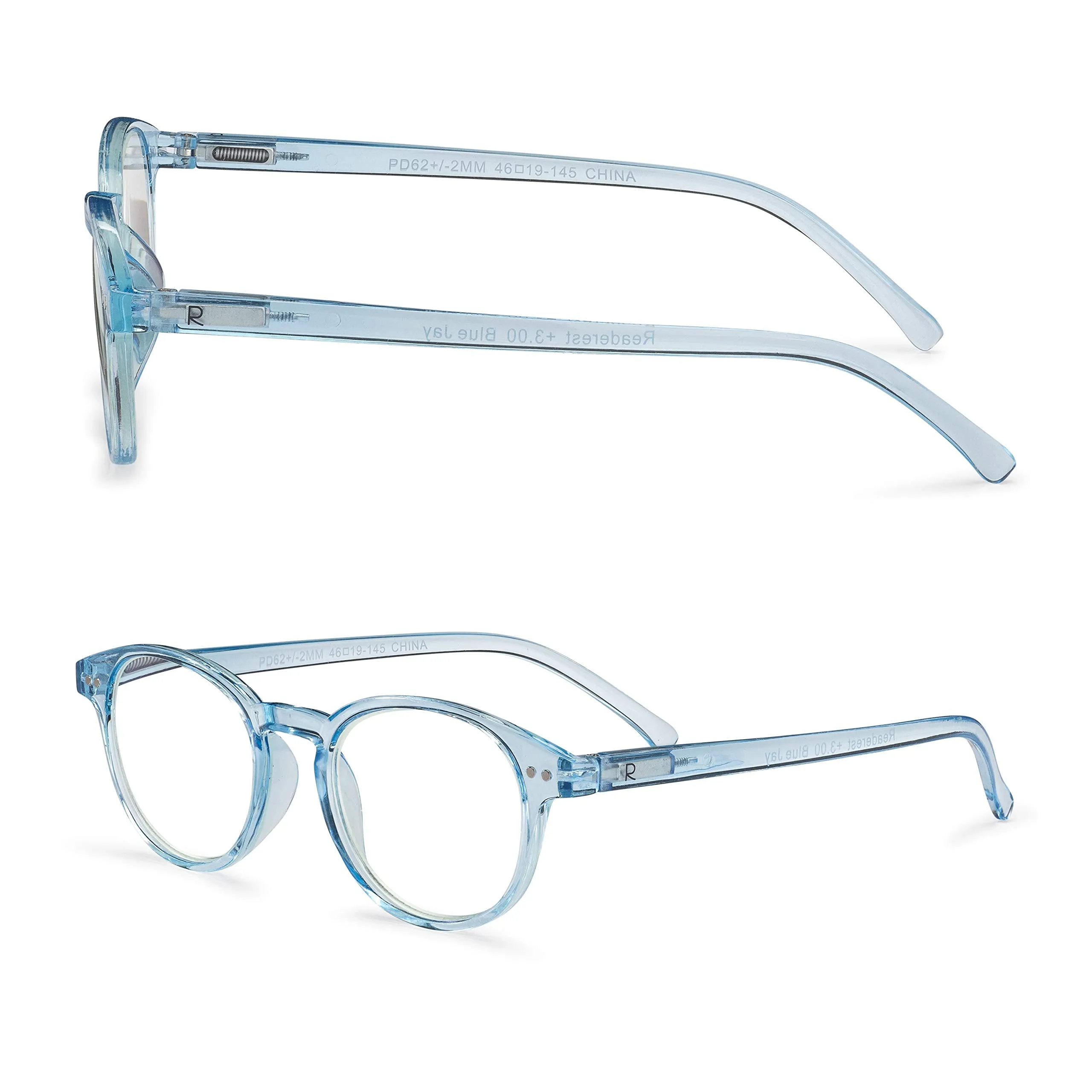 Round-Blue-Light-Blocking-Reading-Glasses-Light-Blue-3-00-Magnification-Computer-Glasses