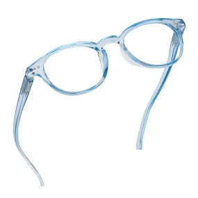 Round-Blue-Light-Blocking-Reading-Glasses-Light-Blue-3-00-Magnification-Computer-Glasses