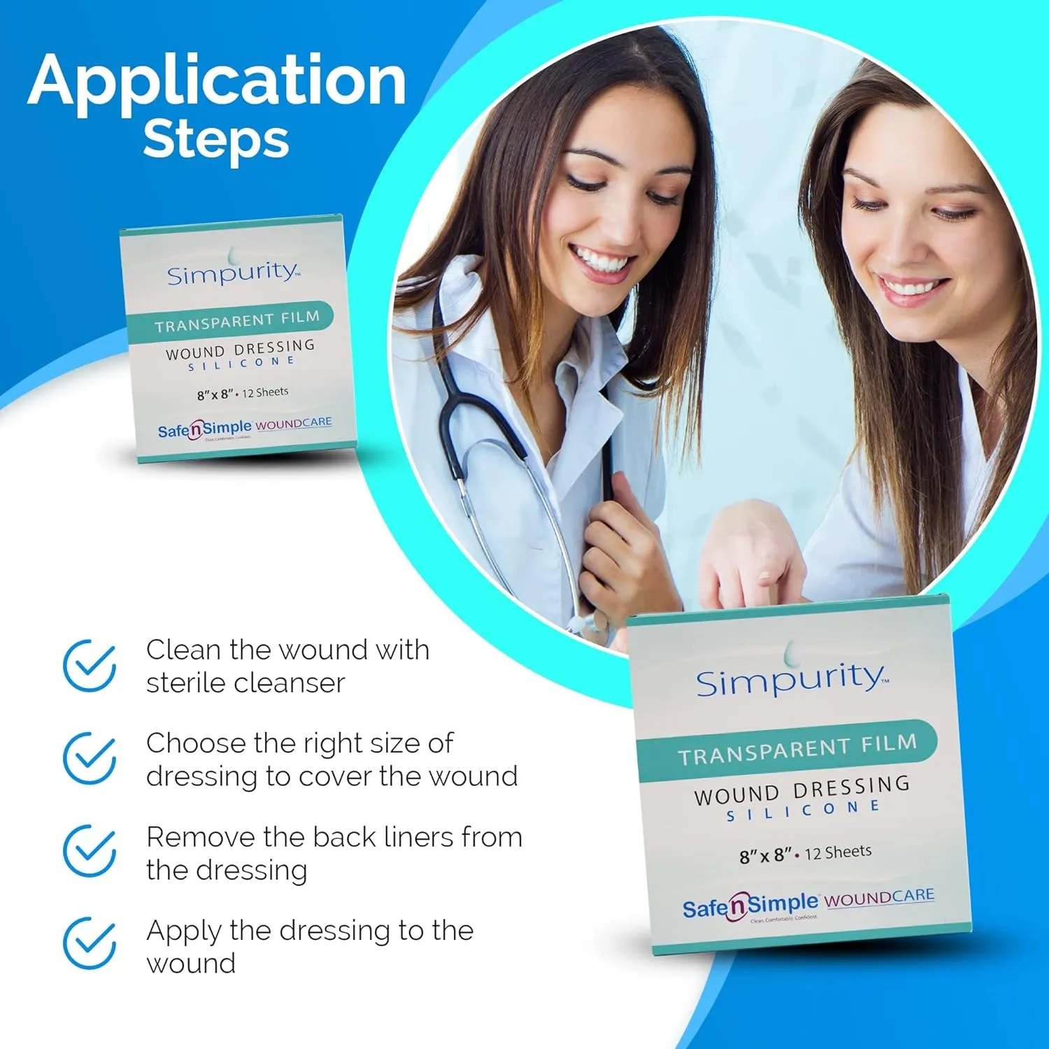 SAFE SIMPLE SIMPURITY Transparent Film, Silicone, SNS57245, 4"x 5", 12 sheets
